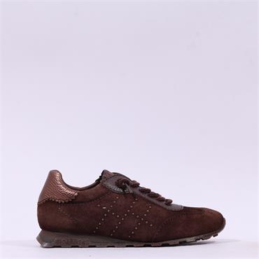 Hispanitas Zinnia Low Stud Trainer - Brown Suede